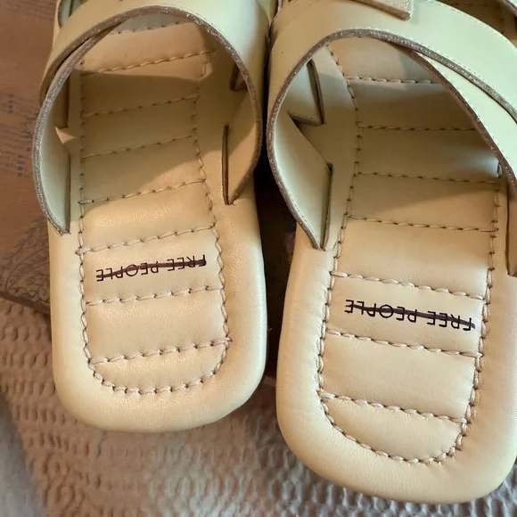 Free People Tan Slide Sandals - Picture 3 of 6